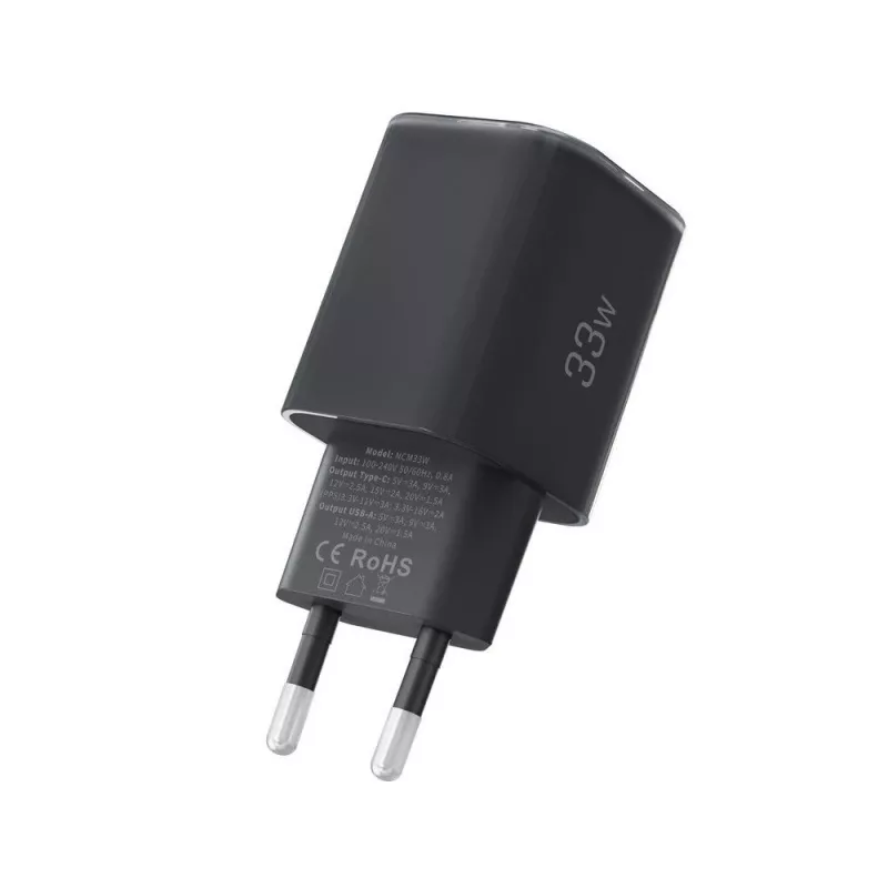 TECH-PROTECT NCM33 2-porttinen verkkolaturi PD 33W / QC3.0 musta