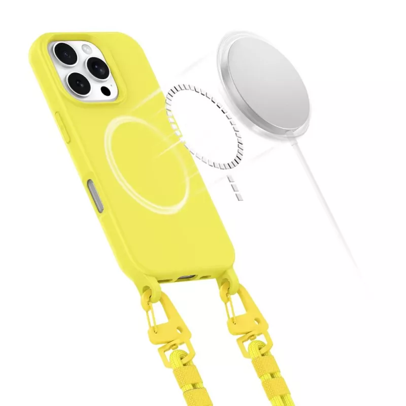 Tech-Protect Magnecklace MagSafe -kotelo Apple iPhone 16 Pro keltainen