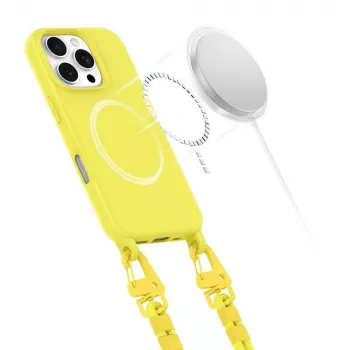 Tech-Protect Magnecklace MagSafe -kotelo iPhone 16 Pro Max, keltainen