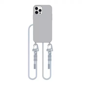 Tech-Protect Magnecklace MagSafe -kotelo iPhone 12 / 12 Pro - harmaa