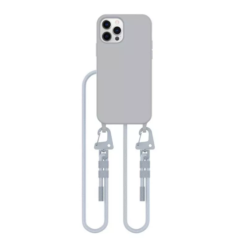 Tech-Protect Magnecklace MagSafe -kotelo iPhone 12 / 12 Pro - harmaa