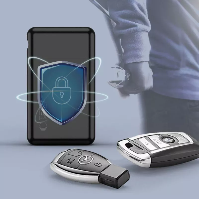 TECH-PROTECT KLR200 metallinen RFID-signaalin estokotelo avaimettomalle käytölle, musta