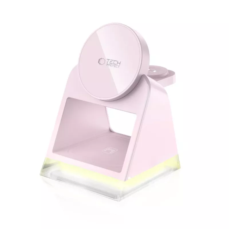 Tech-Protect QI15W-A43 3IN1 MagSafe langaton latausteline pinkki