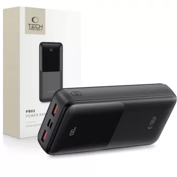 TECH-PROTECT PB02 varavirtalähde 20000mAh 22,5W musta