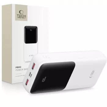 TECH-PROTECT PB02 varavirtalähde 20000mAh 22,5W valkoinen