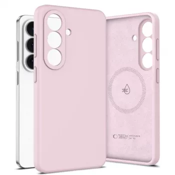 Tech-Protect Silicone MagSafe -kotelo Samsung Galaxy S26 - pinkki helmiäinen