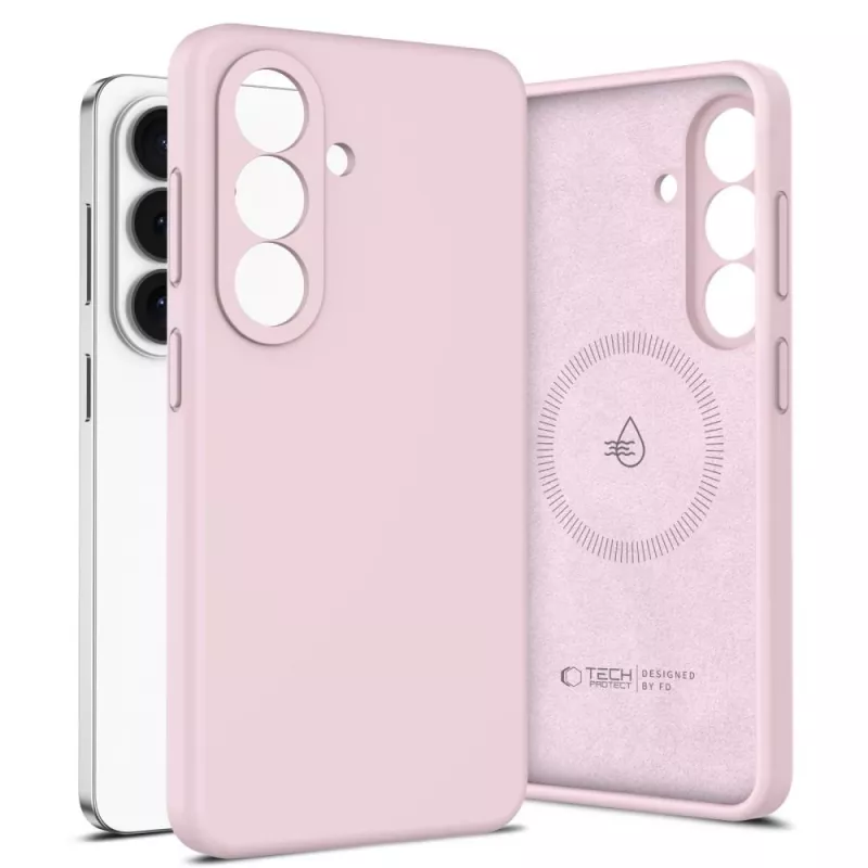 Tech-Protect Silicone MagSafe -kotelo Samsung Galaxy S26 - pinkki helmiäinen