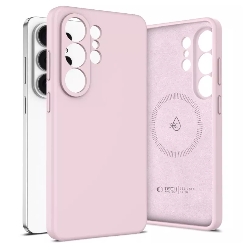 Tech-Protect Silicone MagSafe -kotelo Samsung Galaxy S26 Ultra pinkki helmiäinen