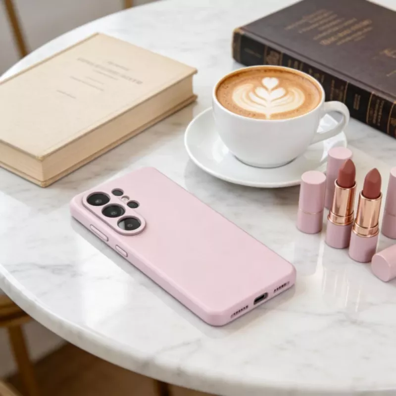 Tech-Protect Silicone MagSafe -kotelo Samsung Galaxy S26 Ultra pinkki helmiäinen