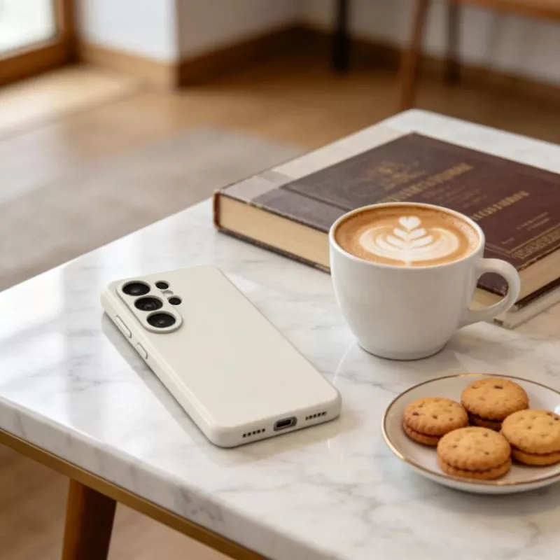 Tech-Protect Silicone MagSafe -kotelo Samsung Galaxy S26 Ultra - Cosmic Latte