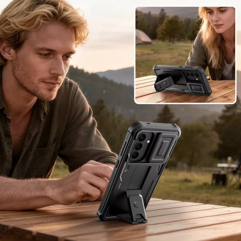 TECH-PROTECT KEVLAR CAM+ 2-SET Galaxy A57 5G musta suojakotelo