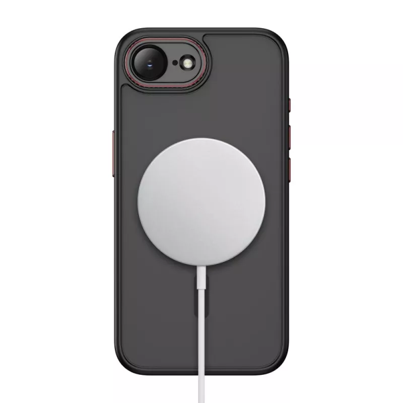 Tech-Protect Magcam MagSafe iPhone 16E / 17E matta musta/punainen