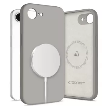 Tech-Protect Silicone MagSafe -kotelo Apple iPhone 16E / 17E, kivinharmaa