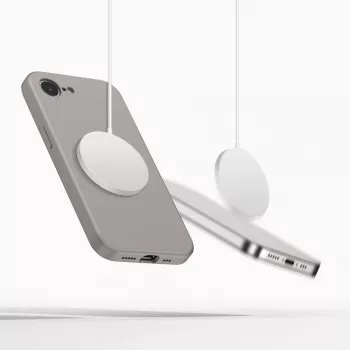 Tech-Protect Silicone MagSafe -kotelo Apple iPhone 16E / 17E, kivinharmaa