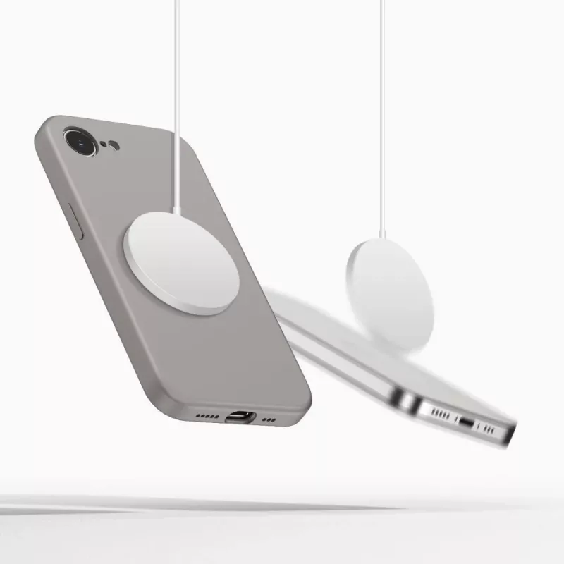 Tech-Protect Silicone MagSafe -kotelo Apple iPhone 16E / 17E, kivinharmaa