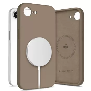 Tech-Protect Silicone MagSafe -kotelo Apple iPhone 16E / 17E - suklaanruskea