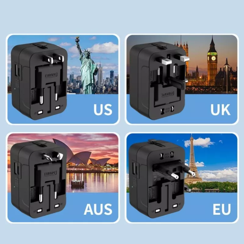 TECH-PROTECT TA300 matkasovitin EU / UK / US / AU musta