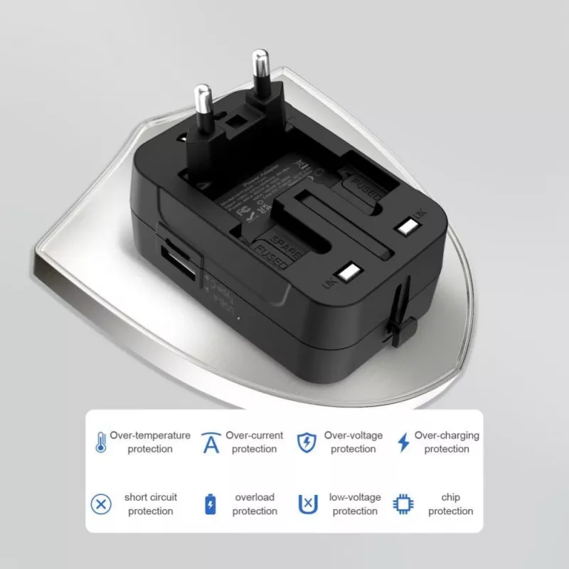 TECH-PROTECT TA300 matkasovitin EU / UK / US / AU musta