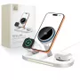 TECH-PROTECT A51 ARCTICBOOST 3-in-1 Magnetic MagSafe -langaton laturi 25W Qi2.2 valkoinen