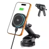 TECH-PROTECT V20 ARCTICBOOST Magnetic MagSafe kojelaudan ja tuuletusaukon autoteline langaton laturi 25W Qi2.2 musta