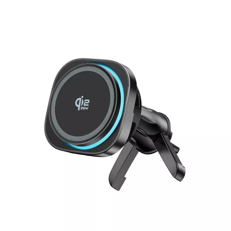 TECH-PROTECT V20 ARCTICBOOST Magnetic MagSafe kojelaudan ja tuuletusaukon autoteline langaton laturi 25W Qi2.2 musta