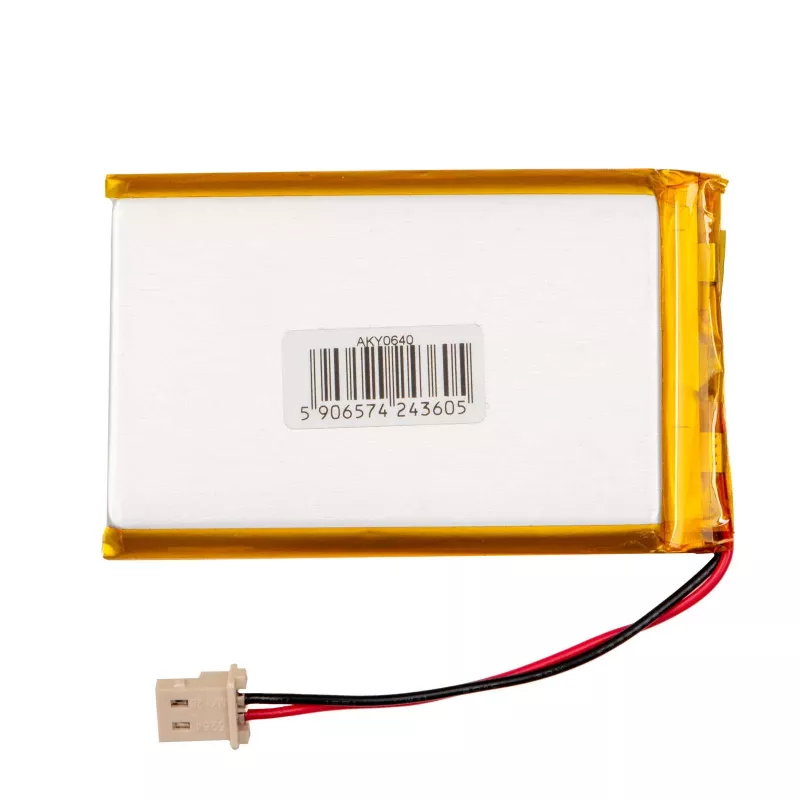 Akyga AKY0640 LP674261 Li-Po-akku 3,7 V 2000 mAh, PCM, Molex 5264 2-napainen, 50 mm