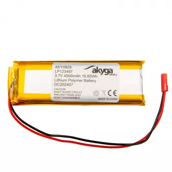 Akyga AKY0829 LP123497 Li-Po-akku 3.7V 4500mAh PCM JST 2.54 2-Pin 150mm