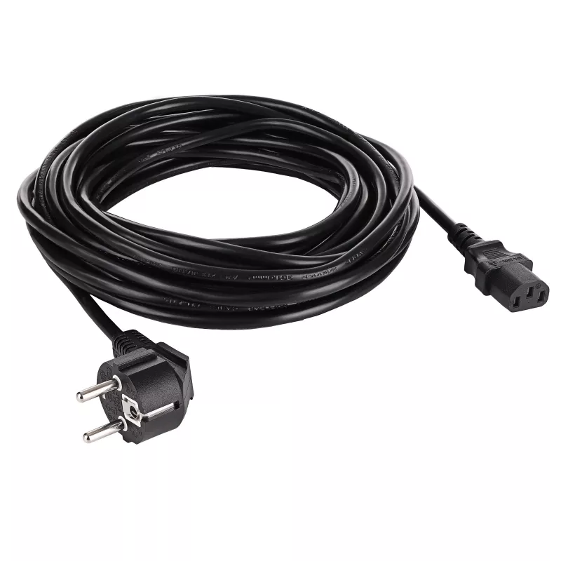 Akyga AK-PC-05S virtajohto, CEE 7/7 – IEC C13, kupari 3 x 1,5 mm², 5 m, musta