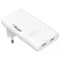 Akyga AK-CH-32 ohut GaN-USB-C-laturi 65 W, 2 x USB-C PD, valkoinen