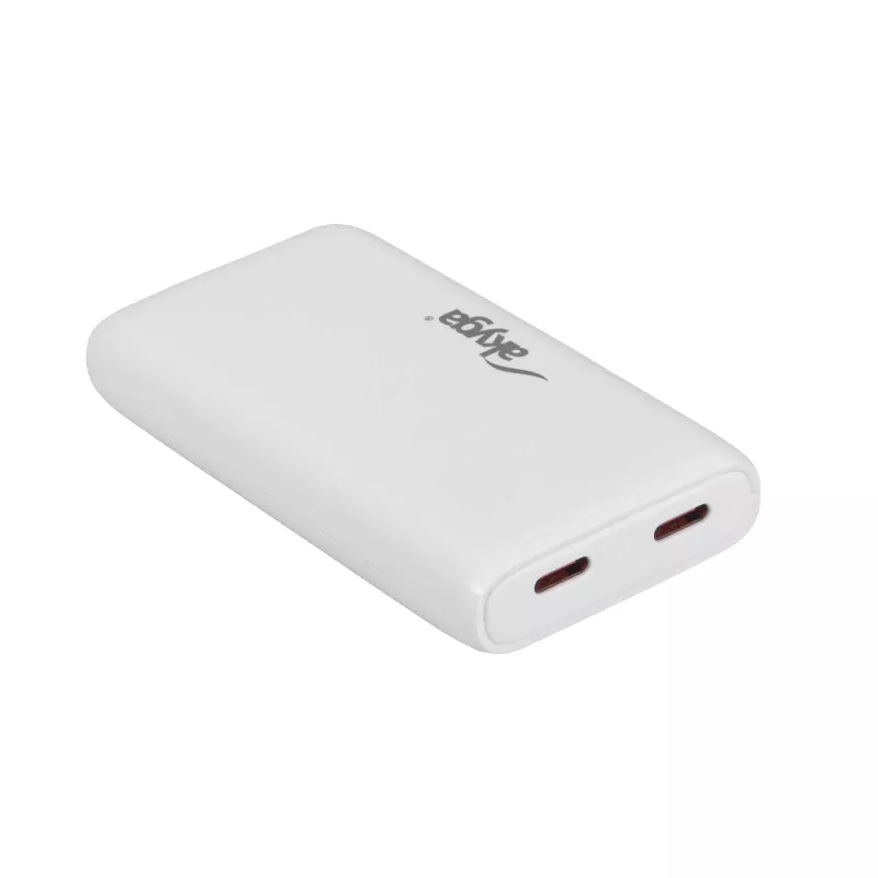Akyga AK-CH-32 ohut GaN-USB-C-laturi 65 W, 2 x USB-C PD, valkoinen