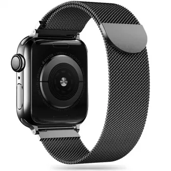 Tech-Protect Milanese Loop -ranneke Apple Watch 8 / 9 / 10 / 11 / SE (40 / 41 / 42 mm) musta