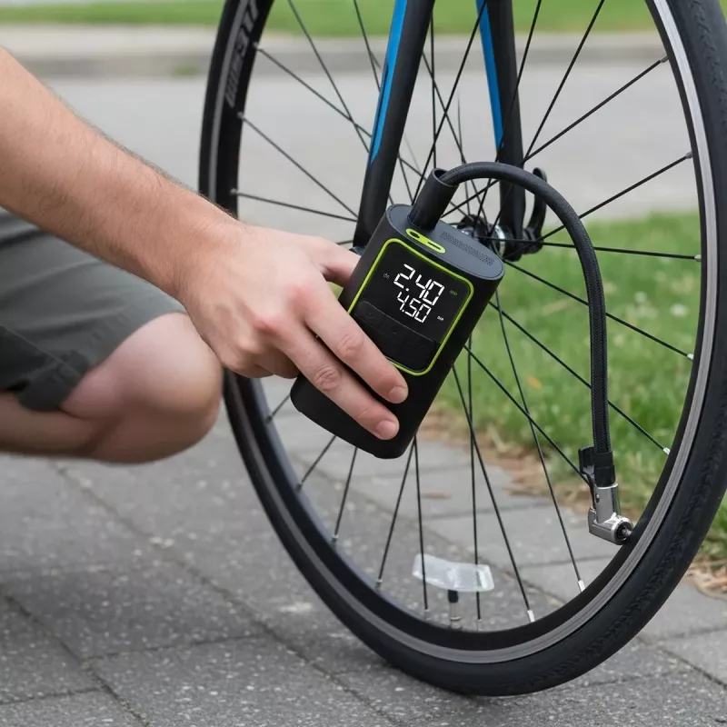 VAYOX VA0409 ladattava ilmapumppu 4000mAh sylinteri 19mm digitaalinen rengastäyttölaite