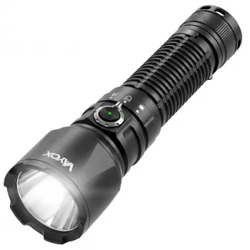 VAYOX Tactical Flashlight 2000lm valkoinen + punainen valo + vihreä laser VA0457