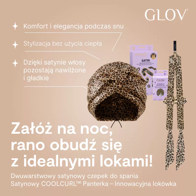 GLOV kaksikerroksinen satiiniyömyssy leopardikuvio