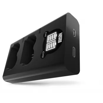 Newell kaksikanavainen DL-USB-C laturi Fujifilm NP-W235 akuille