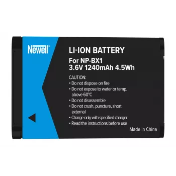Newell vara-akku Sony NP-BX1, 1000mAh, Li-Ion, musta