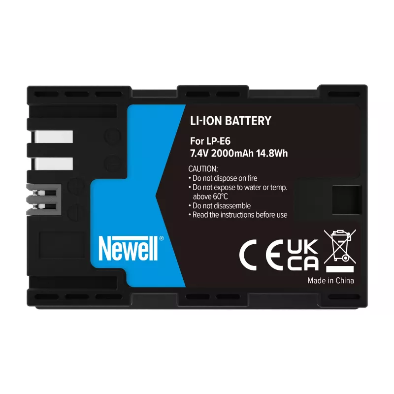 Newell vara-akku Canon LP-E6, 2000mAh, 7,4V Li-Ion