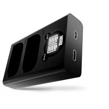 Newell Dual-Channel USB-C -laturi DL-USB-C Panasonic DMW-BLK22 -akulle musta