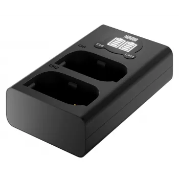 Newell Dual-Channel USB-C -laturi DL-USB-C Panasonic DMW-BLK22 -akulle musta