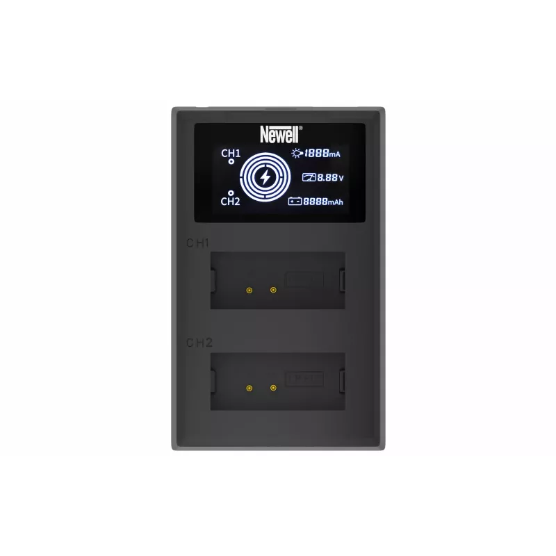 Newell Dual-Channel FDL-USB-C -laturi Canon LP-E12 -akuille