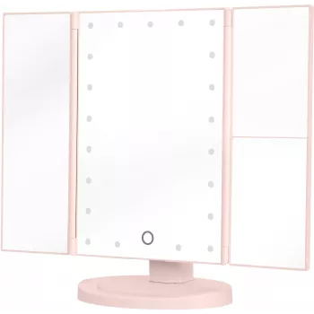 Humanas HS-ML04 LED-meikkipeli valaistuksella - pinkki