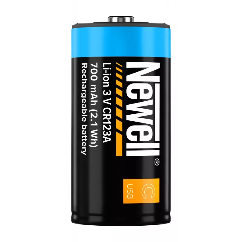 Newell CR123A USB-C akku 700 mAh 2 kpl:n pakkaus blister