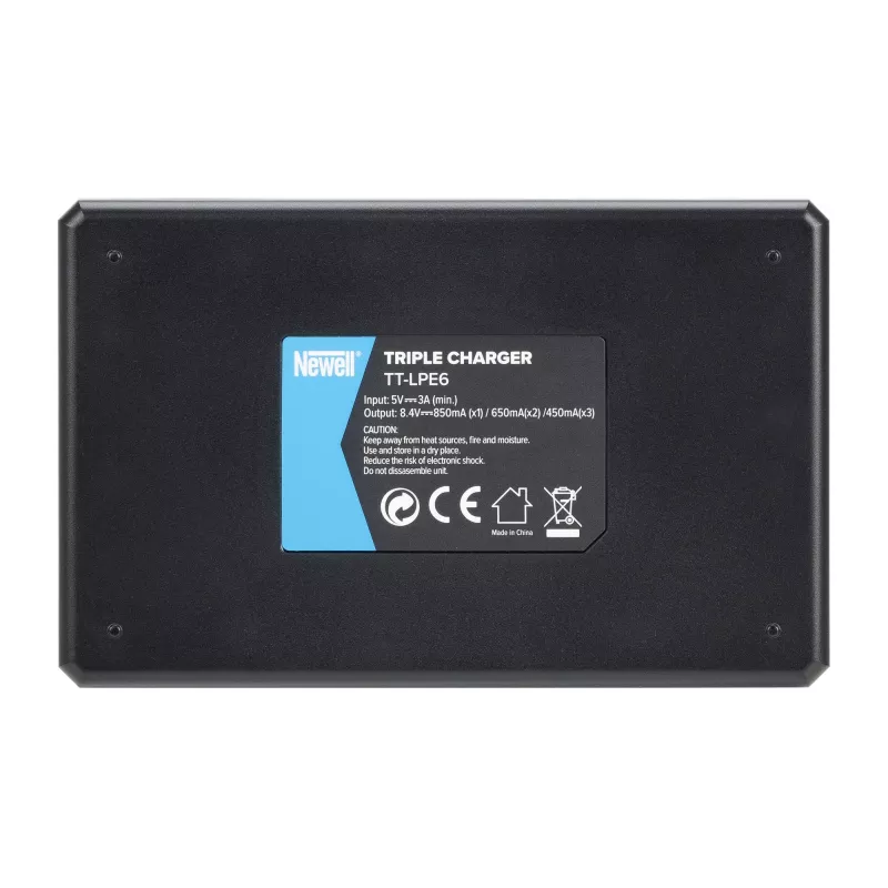 Newell TT-USB-C kolmikanavainen laturi Canon LP-E6 akuille