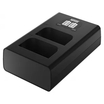 Newell DL-USB-C kaksikanavalaturi Olympus BLX-1 -akuille