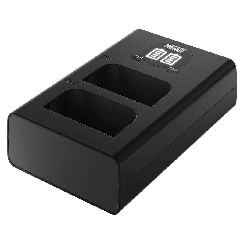 Newell DL-USB-C kaksikanavalaturi Olympus BLX-1 -akuille