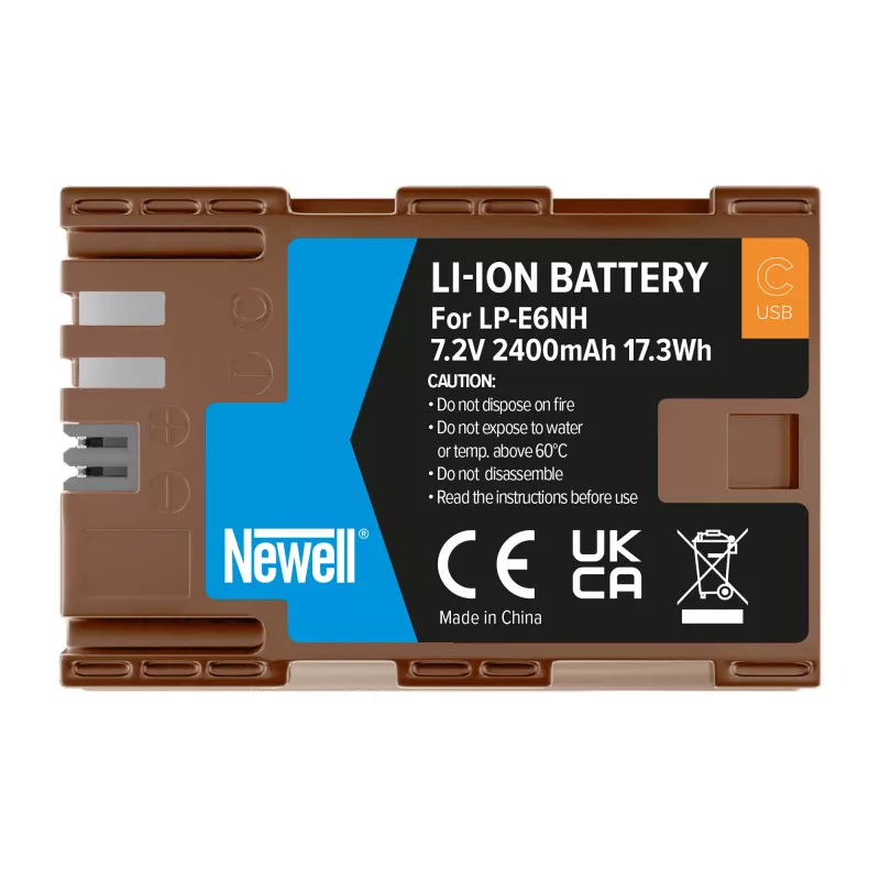 Newell vara-akku LP-E6NH USB-C Canoniin