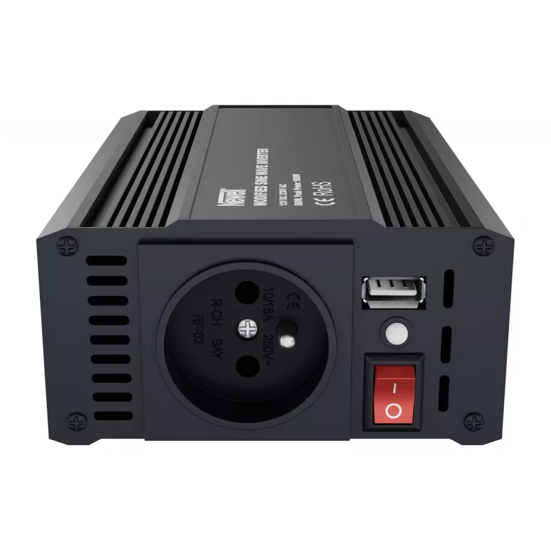 Newell tehonmuunnin muunnetulla siniaallolla - 12 V / 230 V, 500 W