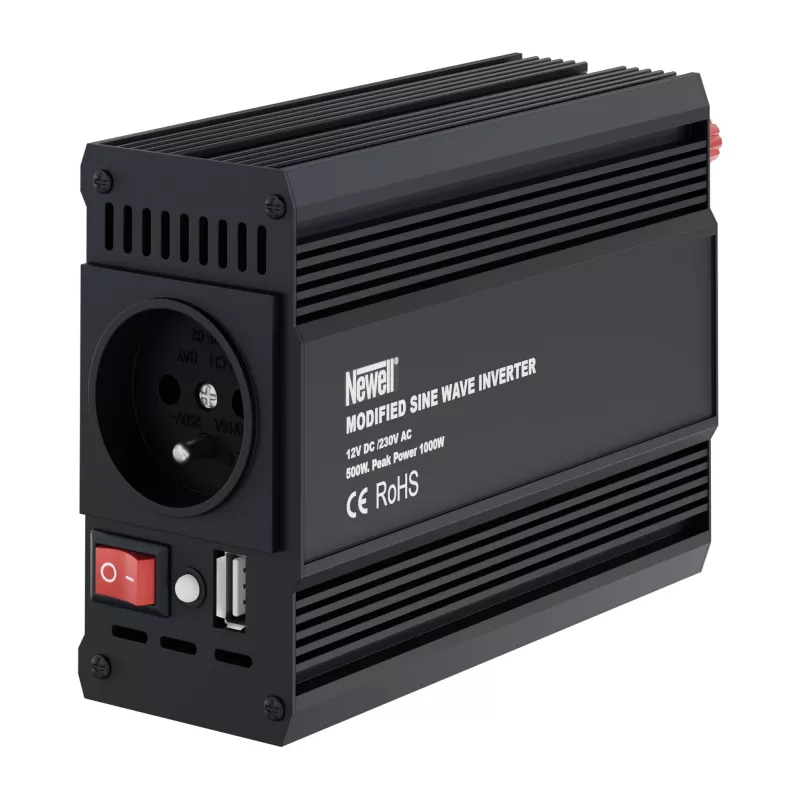 Newell tehonmuunnin muunnetulla siniaallolla - 12 V / 230 V, 500 W
