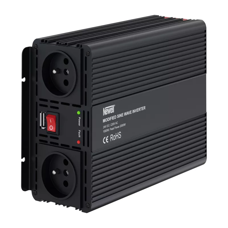 Newell tehonmuunnin muunnetulla siniaallolla - 24 V / 230 V, 1 000 W