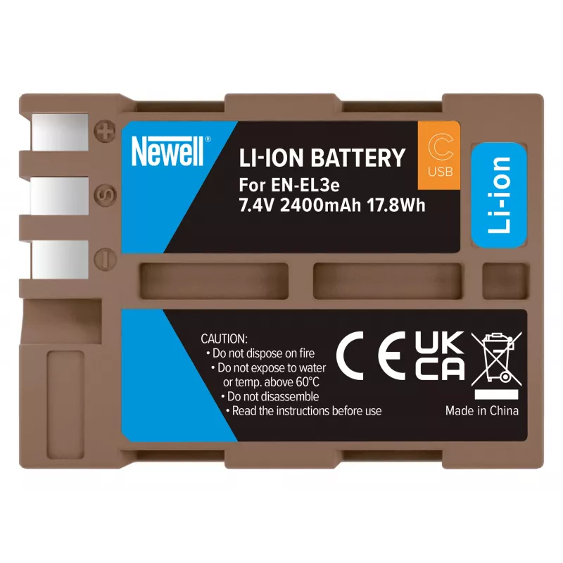 Newell vara-akku EN-EL3E USB-C Nikoniin